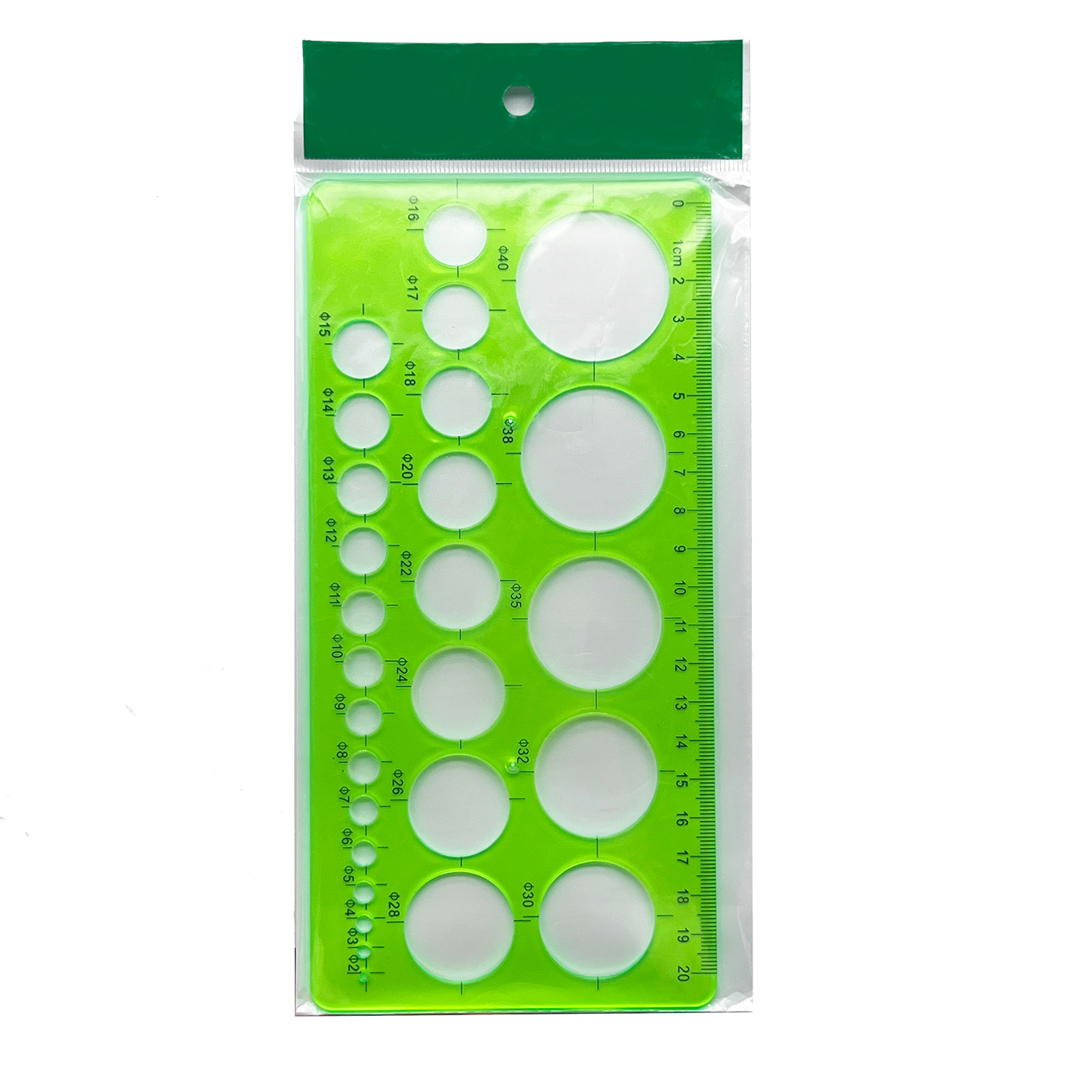 China factory promotional cheap geometric drawing mathematics learning plastic clear green stencil template stencil ruler set